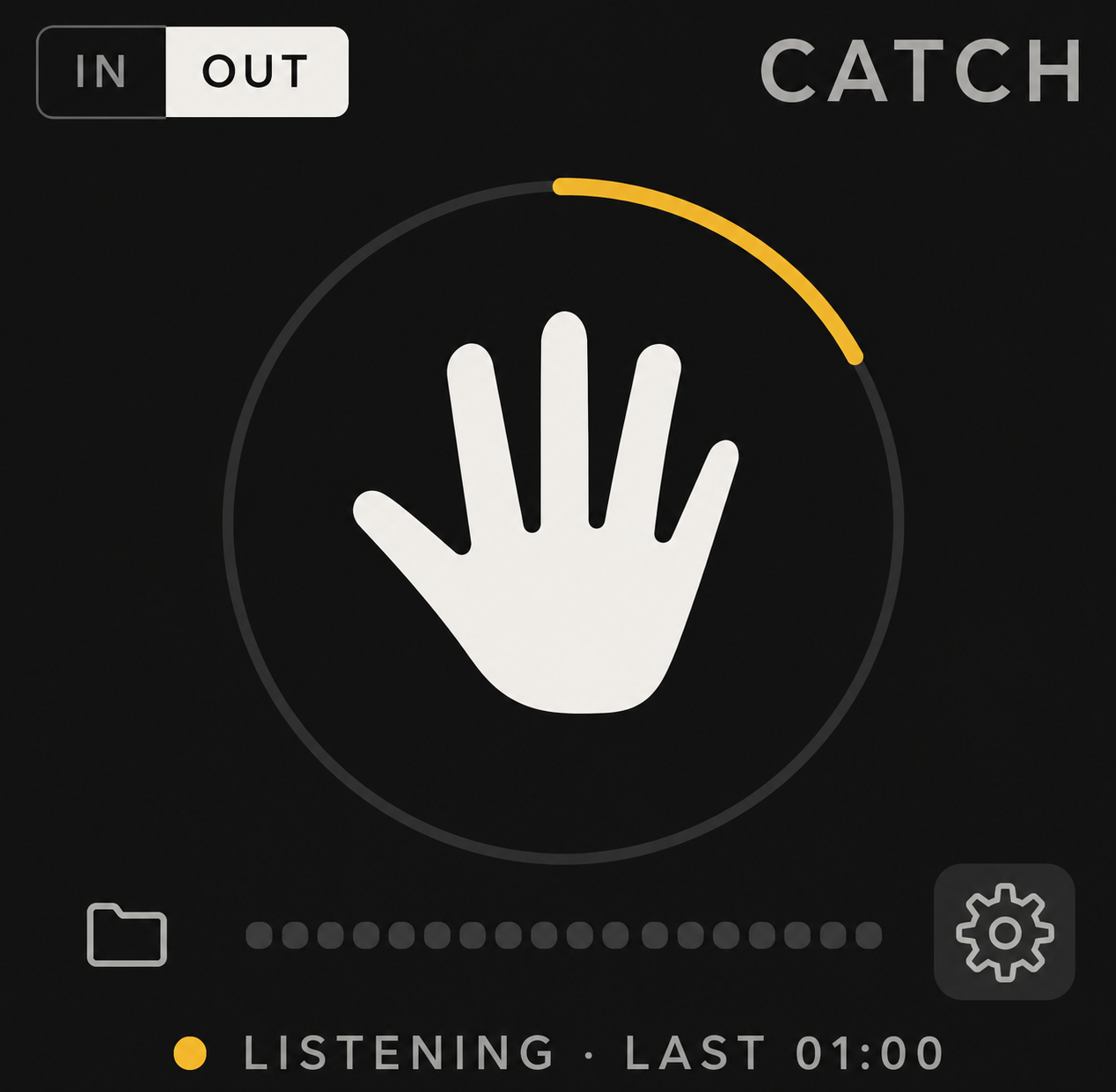 Catch, listening — the last minute is always held