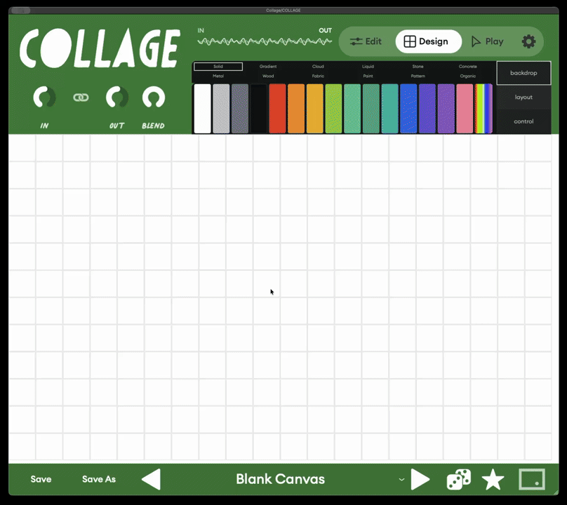 Collage design mode