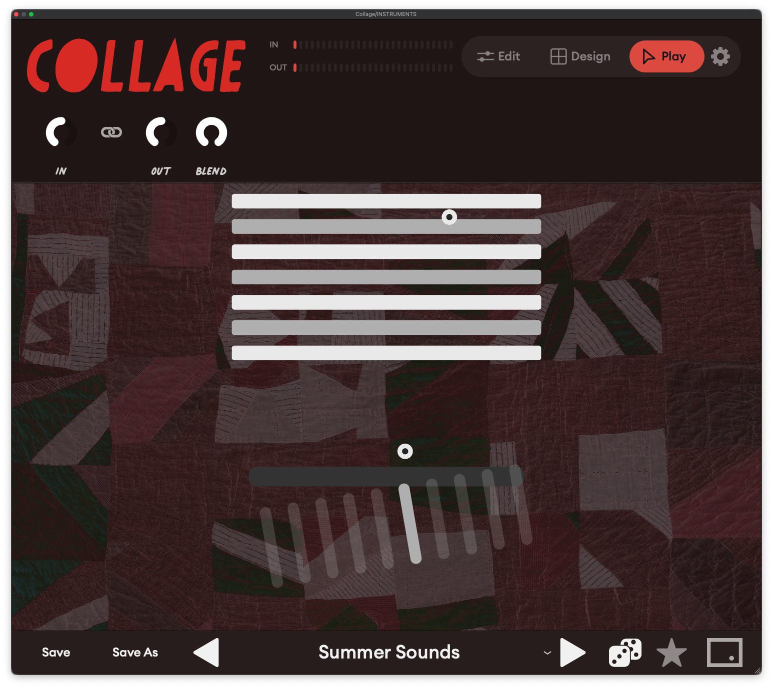 Collage playing the Whale Songs preset