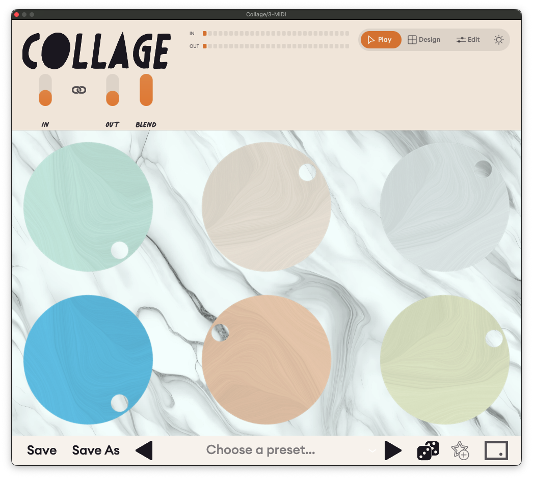 Collage preset browser